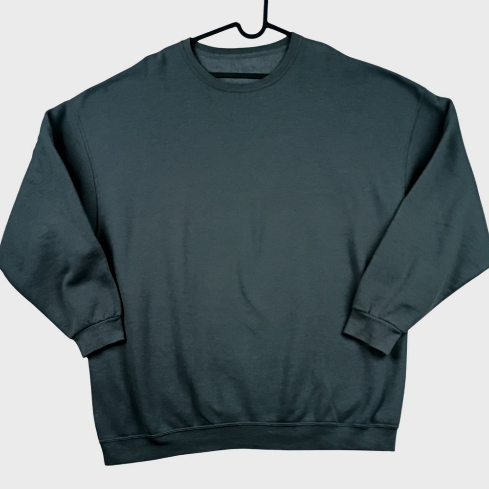 Fruit of the Loom Sweatshirt Mens 4XL Gray Crewneck Long‎ Sleeve Fleece Pullover